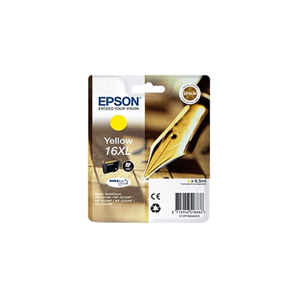 Cartouche d'encre Marque EPSON T1634 Jaune de haute capacité