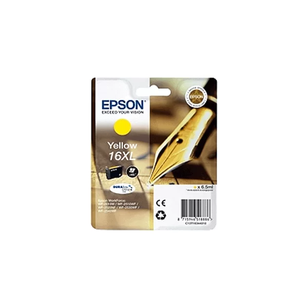 Cartouche d'encre  Marque EPSON T1634 Jaune de haute capacité