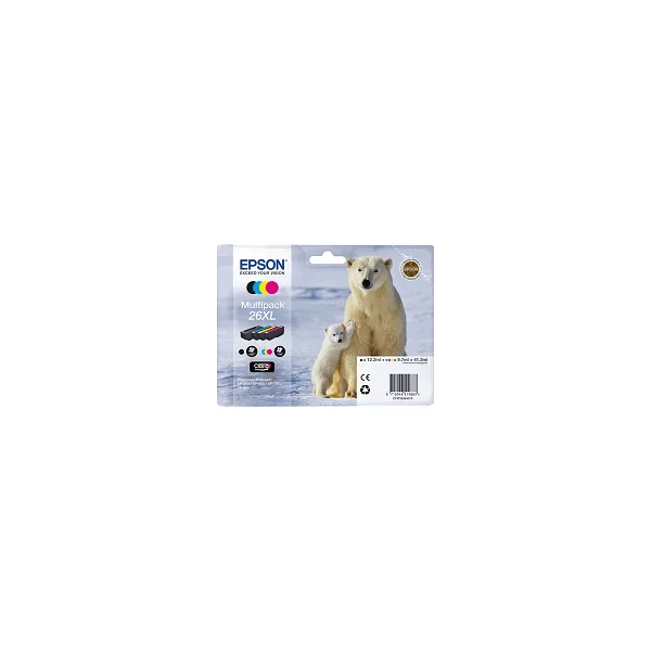 Cartouche d'encre EPSON 26XL  Pack 4 couleurs  haute capacité