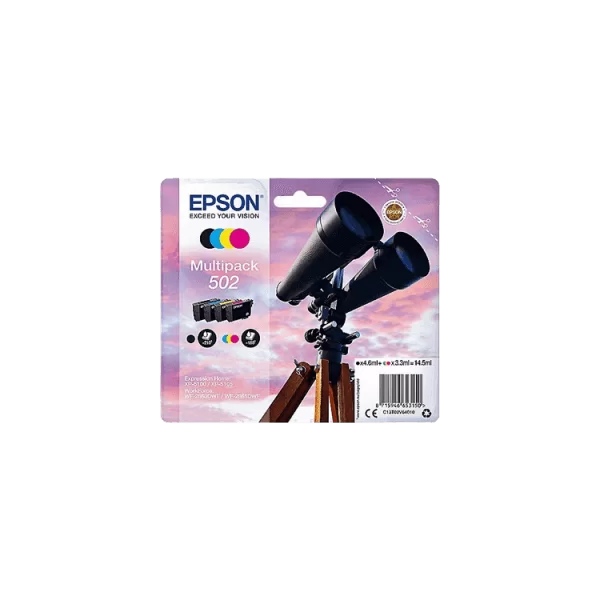 Epson 502 Noire et Couleurs Pack de 4 cartouches originales