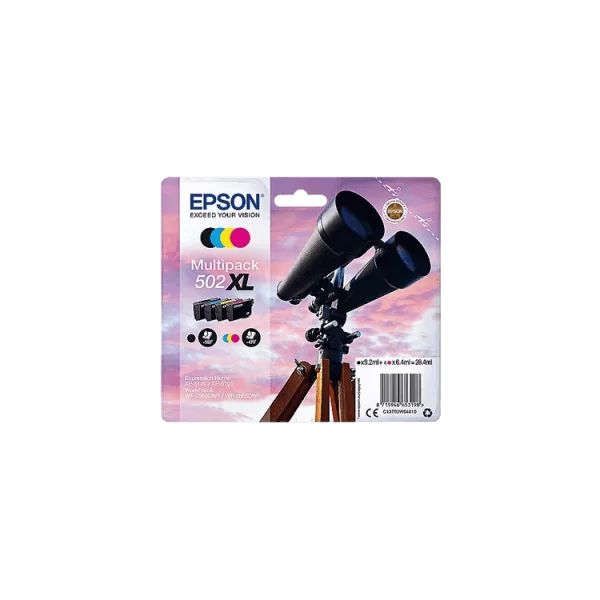 Epson 502XL Noire et Couleurs Pack de 4 cartouches originales - haute capacité