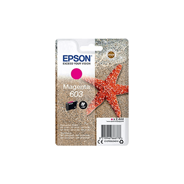Cartouche d'encre originale Epson 603 magenta  - C13T03U34010