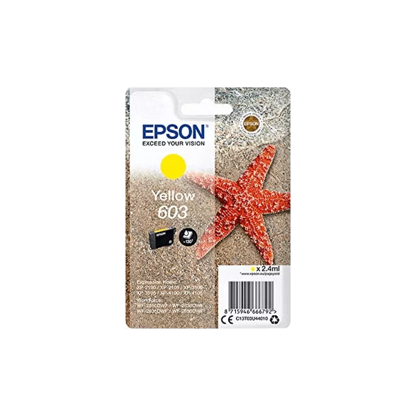 Cartouche d'encre originale Epson 603 jaune - C13T03U44010