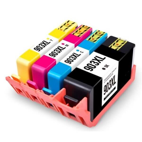 Pack de 12 cartouches d'encre compatibles HP 903XL Noir, Jaune, Cyan,  Magenta