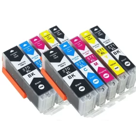 Cartouches encre Compatibles Canon PGI-570/CLI-571 XL - Lot de 10