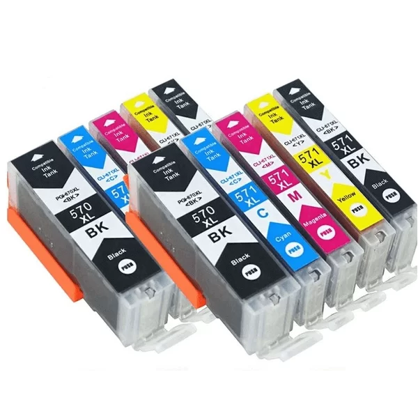 Cartouches encre Compatibles Canon PGI-570/CLI-571 XL - Lot de 10