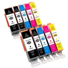 Cartouches d'encre Compatibles Canon PGI-525 / CLI-526  grande capacité