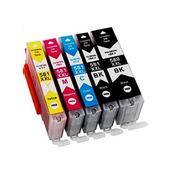 Cartouche d'encre GENERIQUE 6 bonink compatibles cartouches d'encre  canon pgi-580 xxl cli-581 xxl pour canon pixma ts6100 ts6150 ts6151 ts6250  ts6350 tr7550 ts8150 ts8151