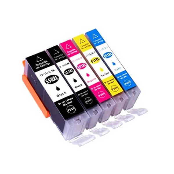 Pack de 5 cartouches d'encre compatibles pour imprimante CANON Pixma MG5650