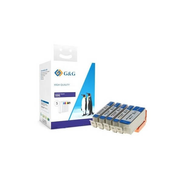 Pack Cartouches encre Compatible Epson 33XL - Lot de 5