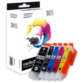 Epson 33XL / T3357XL / T33XL  Pack Cartouches  Marque SWITCH compatible Epson  Série Orange