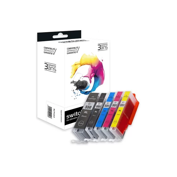 pack compatible cartouches d'encre Canon PGi-550 / CLi-551 XL