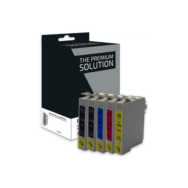 Multipack Epson T0715 (Noire+Couleurs)  Cartouches Compatibles Premium