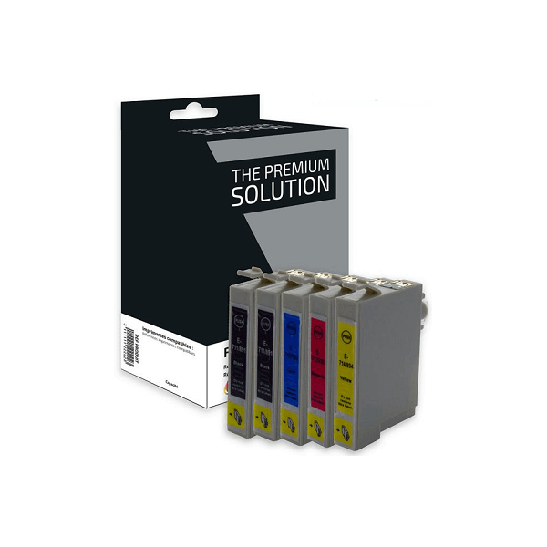 Multipack Epson T0715 (Noire+Couleurs) Cartouches Compatibles Premium