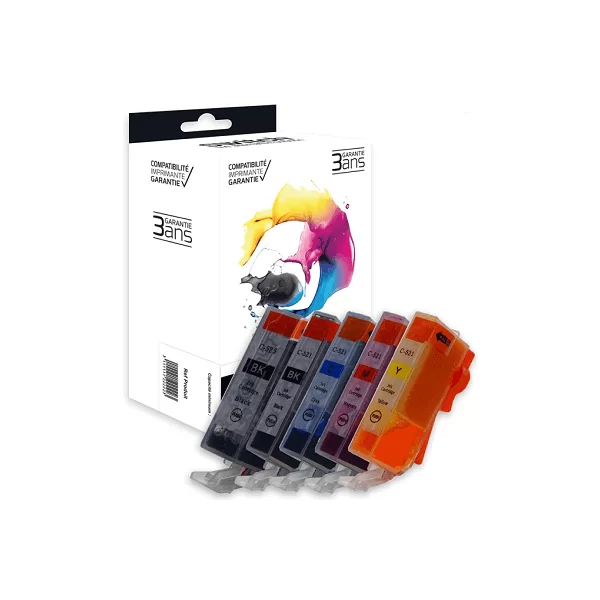 Cartouche d'encre Compatible Canon CLI-521 Jaune  Premium