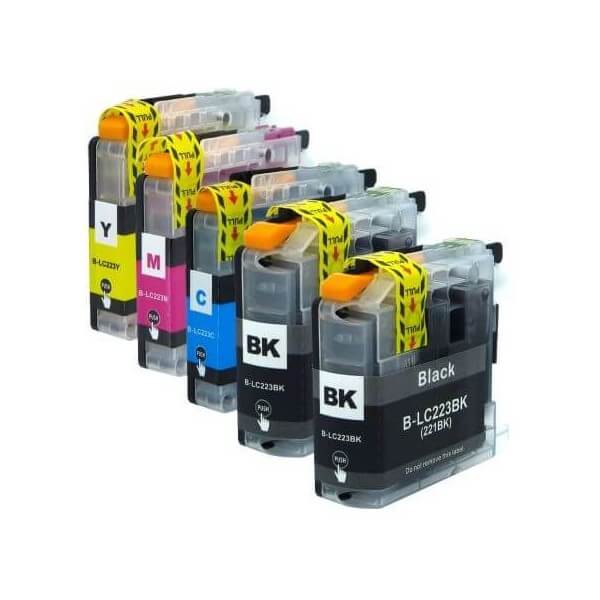 Brother LC223 Pack Cartouches encre Compatibles - Lot de 5 pas cher