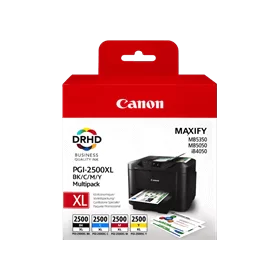 PGI-2500XL - Pack de 4 cartouches de marque Canon - Grande Capacité
