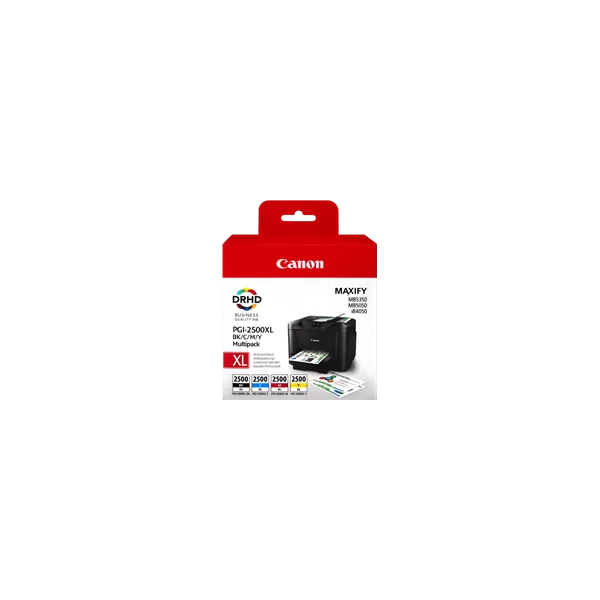PGI-2500XL - Pack de 4 cartouches de marque Canon - Grande Capacité