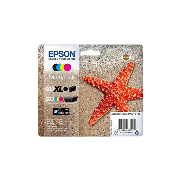 Epson 603XL Pack cartouches d'encre originales grande capacité