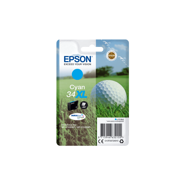 Epson 34XL T3472XL Cyan - Cartouche d'encre marque Epson