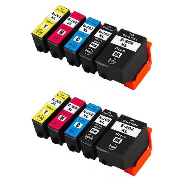 Epson 202 XL Cartouches d'encre compatibles - pack de 10 (2x20ml +