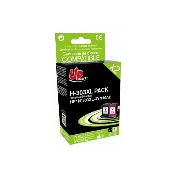 HP 303 XL Noir Couleur  PACK Cartouches Remanufacturées Grande Capacité