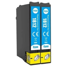 Compatible Epson 18XL   T1812  Cyan, Cartouche d'encre  Premium Grande Capacité 