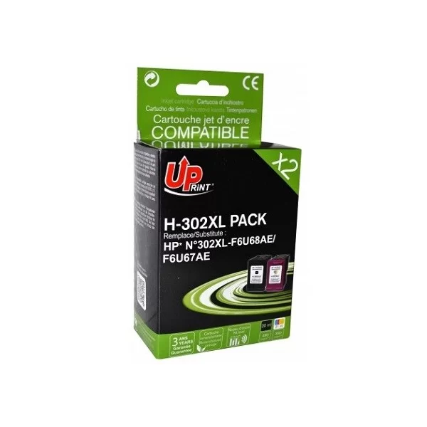 HP 302XL  Pack Cartouches Remanufacturées Grande Capacité