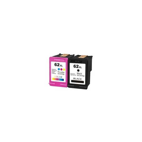 HP 62XL Noir Couleur - Pack cartouches d'encre compatible grande capacité -  k2print