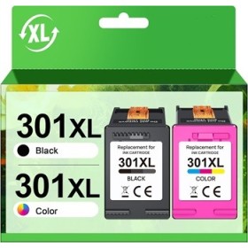 Compatible Pack HP301 XL  (Noire +  Couleur)  Cartouches  Remanufacturées   Grande Capacité 