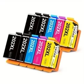 Epson 202 XL Cartouches d'encre compatibles  - pack de 10 (2x20ml + 8x12ml) pas cher | k2print