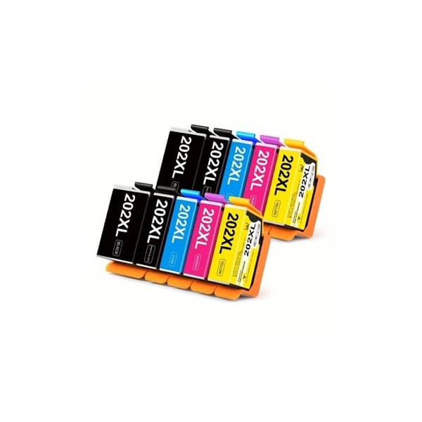 Epson 202 XL Cartouches d'encre compatibles  - pack de 10 (2x20ml + 8x12ml) pas cher | k2print
