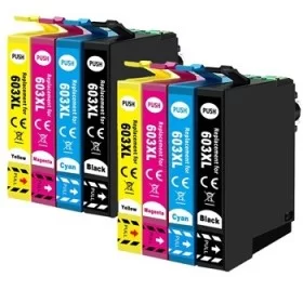 Epson 603XL cartouches d'encre compatibles - pack de 8 ( 2x18ml + 6x14ml) pas cher | k2print