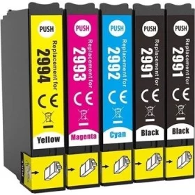 cartouches encre compatibles pour imprimante Epson XP-445  LOT de 5 - 2x17ml + 3x13ml pas cher | k2print