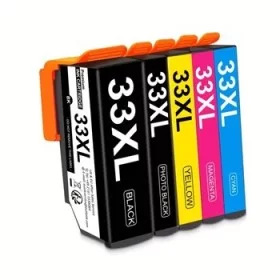 Pack Cartouches encre Compatible Epson 33XL - Lot de 5 pas cher | k2print