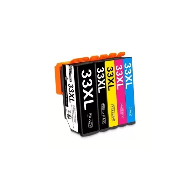 Pack Cartouches encre Compatible Epson 33XL - Lot de 5 pas cher | k2print