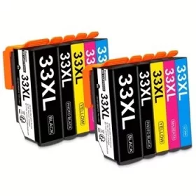 Pack Cartouches encre Compatible Epson 33XL - Lot de 10 pas cher | k2print