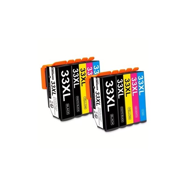 Pack Cartouches encre Compatible Epson 33XL - Lot de 10 pas cher | k2print