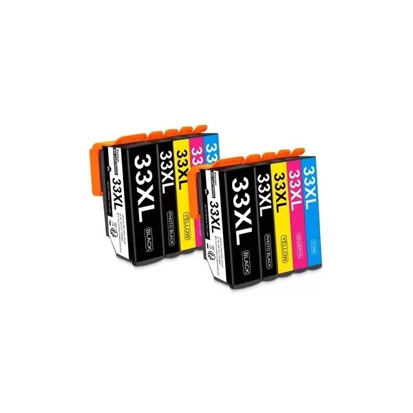Pack Cartouches encre Compatible Epson 33XL - Lot de 10 pas cher | k2print