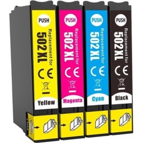 Epson 502 XL Noir - Couleurs - Cartouches d'encre compatible - pack de 4 (1x17ml + 3x14ml) pas cher | k2print