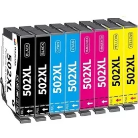 Epson 502 XL Noir - Couleurs - Cartouches d'encre compatible - pack de 8 (2x17ml + 6x14ml) pas cher | k2print
