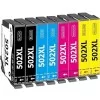 Epson 502 XL Noir - Couleurs - Cartouches d'encre compatible - pack de 8 (2x17ml + 6x14ml) pas cher | k2print