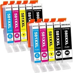Canon PGI-580XXL / CLI-581XXL Cartouches d'encre compatibles - Lot  de 10 pas cher | k2print