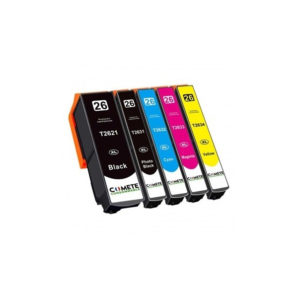 Cartouches d'encre compatible imprimante Epson XP-610 Grande Capacité pas cher | k2print