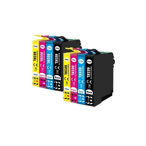 Epson Workforce WF-2810 WF-2830 WF-2835 WF-2850 Cartouches d'encre compatibles - pack de 8 ( 2x18ml + 6x14ml) pas cher | k2prin