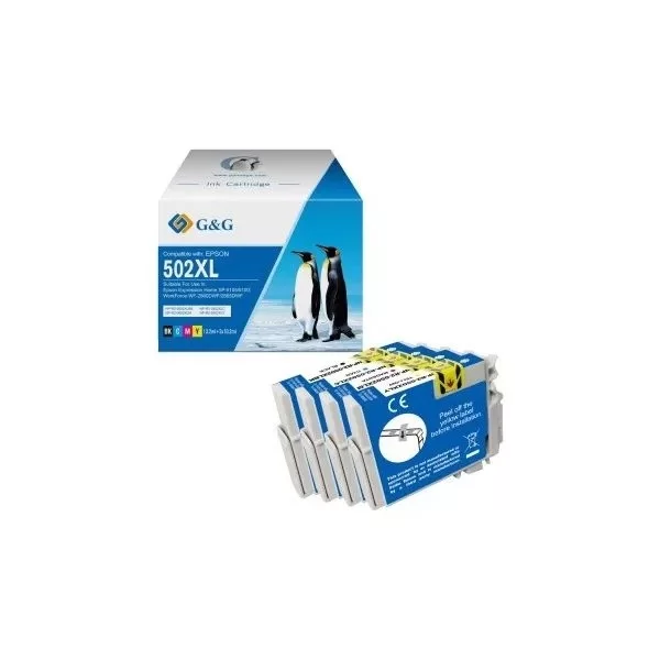 Epson 502 XL Noir - Couleurs - Cartouches d'encre compatible - pack de 4  (1x17ml + 3x14ml) pas cher | k2print