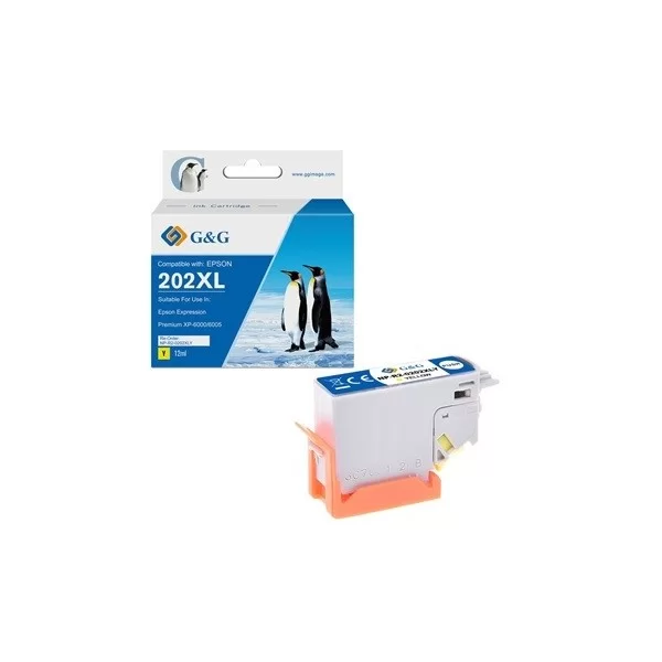 Epson 202 Jaune XL Cartouche d'encre compatible - 12ml pas cher | k2print