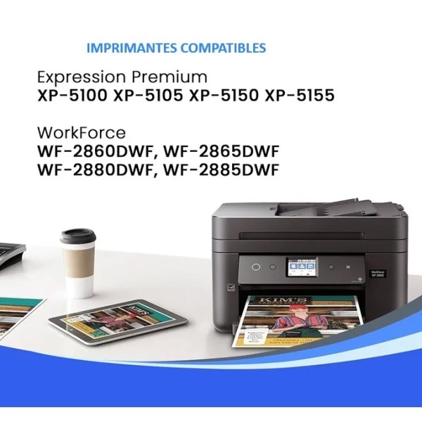 Epson 502 XL Noir - Couleurs - Cartouches d'encre compatibles - pack de 5 (2x17ml + 3x14ml) pas cher | k2print