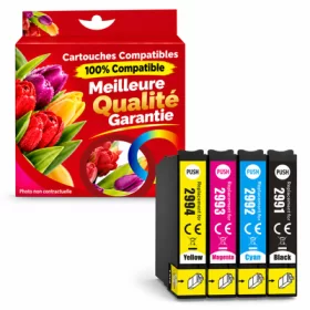 Epson 29XL Pack cartouches encre compatibles Noir et Couleurs - 1x17ml + 3x13ml pas cher | k2print
