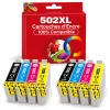 Epson 502 XL Noir - Couleurs - Cartouches d'encre compatible - pack de 8 (2x17ml + 6x14ml) pas cher | k2print